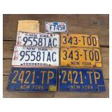 3 sets of NY license plates (1 commercial) and a