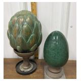 Decorative artichoke, egg
