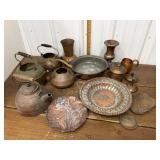 Copper vases, bowls, tea pots, mug etc *some