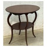 Oval Parlor Table w/ brass trim 27/20/29