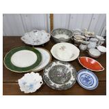 Plates, bowls, creamers etc
