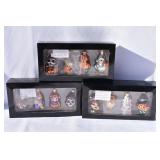 3 Boxes Bethlehem Glass Halloween Ornaments