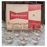 6 Budweiser barrel tumblers - original box