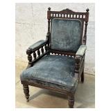 Walnut Stick & Ball Armchair