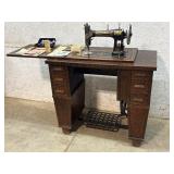 White Rotary Sewing Machine (oak)