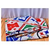 Vintage NFL Print Material 2 pieces approx 54 x