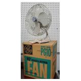 Retro GE 10 inch oscillating fan in original box