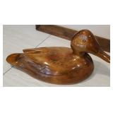 Wooden decoy dated 1972