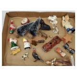 Interesting little box lot of miniatures, cast