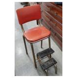 Red kitchen step stool