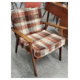 Mid-century plaid armchair - made in Italy