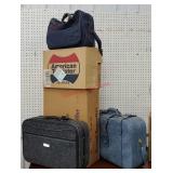 3 pieces of retro luggage including Jordache