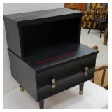 1 drawer black nightstand