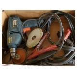Jumper cables and drill