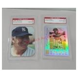 2 sports cards - 1986 Mickey Mantle and 2003 Hank