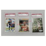 3 sports cards - Wayne Gretzky, Michael Jordan, &