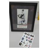 Framed Ted Williams with certificate