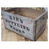 Kies bottling works Owego New York wooden crate