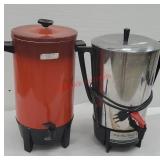 2 large coffee pots