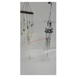 2 sets of wind chimes hummingbirds and windmill