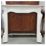 farmhouse fireplace mantel - white