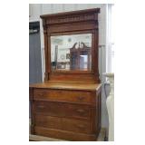 Oak dresser with mirror
