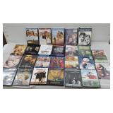 Box of DVDs movies including Blu-ray