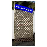 mid-century gold tension pole room divider