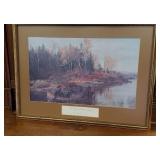 Canoe print - anxious moment - suspense by