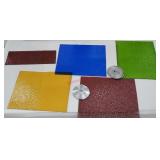 5 pcs stained glass & 2 rolls of lead for working