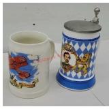 2 beer steins