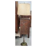 Art Deco Nile green "Houze glass" floor lamp