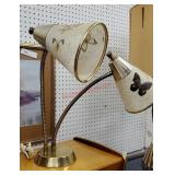 Double fiber glass cone shades retro lamp with