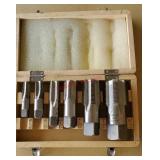 Boring bits in a wooden box