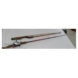 2 fish poles - includes one with a South bend