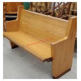 48" Oak church pew