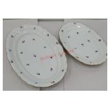 2 large heavy platters made in Bavaria
