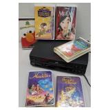 JVC VHS player with Disney movies