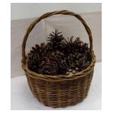 Basket of pine cones