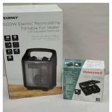 Portable electric heater and Honeywell cash