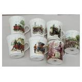 7 Staffordshire mugs