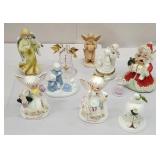 Box of mostly angel figurines - includes