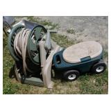 Roll around Garden stool and hose reel