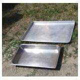 2 stainless cooking pans