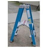 Fiberglass trestle ladder made by Werner