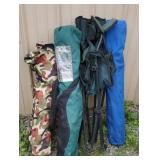 4 folding camp hunting chairs