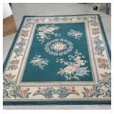 Green rug 63" x 94" - needs cleaning