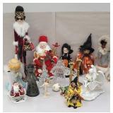 Box of mostly Christmas and some Halloween items