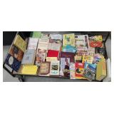 Crate lot of cookbooks