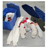 Plastic tub of used men